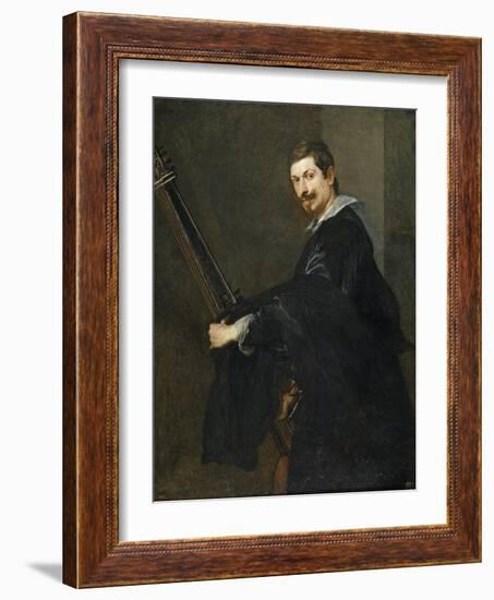 Man with a Lute, Between 1621 and 1630-Sir Anthony Van Dyck-Framed Giclee Print