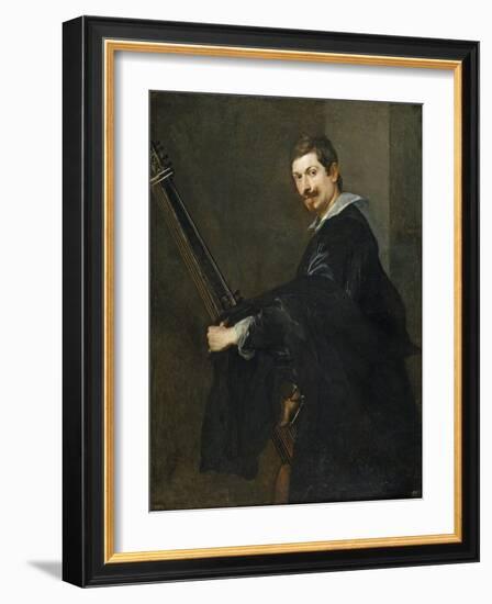 Man with a Lute, Between 1621 and 1630-Sir Anthony Van Dyck-Framed Giclee Print