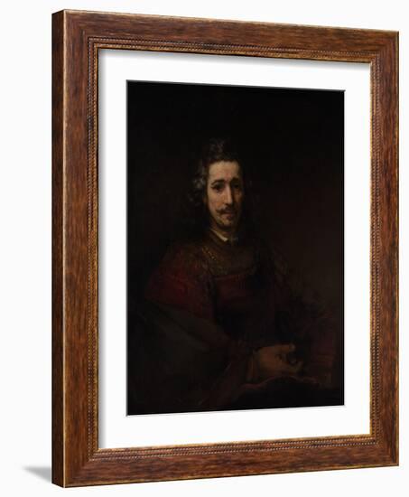 Man with a Magnifying Glass, c.1660-Rembrandt van Rijn-Framed Giclee Print