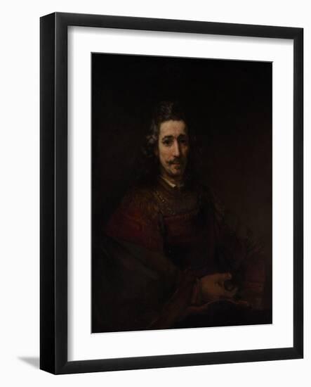 Man with a Magnifying Glass, c.1660-Rembrandt van Rijn-Framed Giclee Print