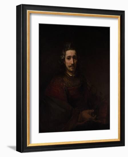 Man with a Magnifying Glass, c.1660-Rembrandt van Rijn-Framed Giclee Print