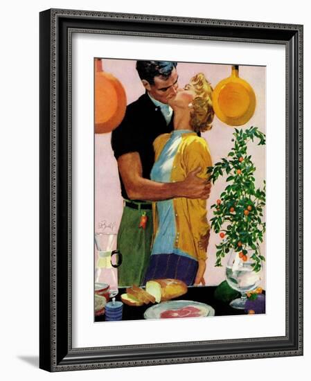 Man With a Past - Saturday Evening Post "Leading Ladies", December 31, 1955 pg.22-Al Buell-Framed Giclee Print