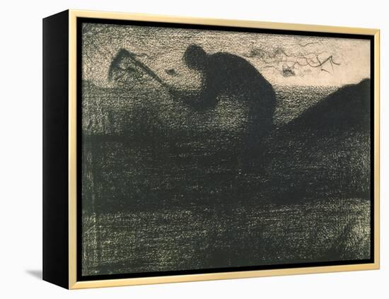 Man with a Pick, C.1883 (Crayon Conte)-Georges Pierre Seurat-Framed Premier Image Canvas