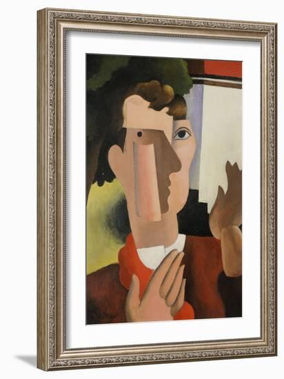 Man with a Red Scarf, 1922-Roger de La Fresnaye-Framed Giclee Print