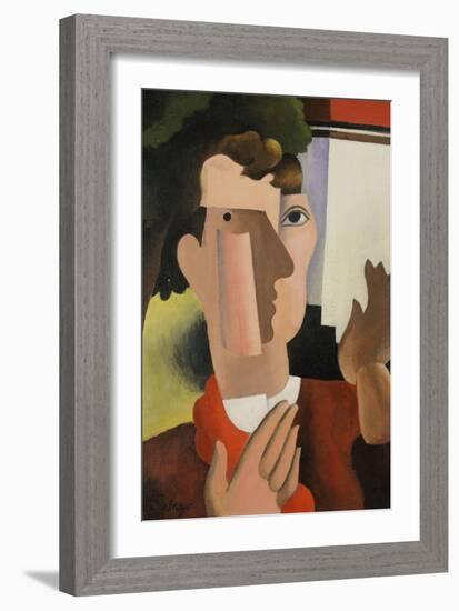 Man with a Red Scarf, 1922-Roger de La Fresnaye-Framed Giclee Print