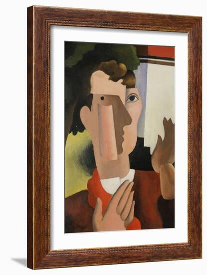 Man with a Red Scarf, 1922-Roger de La Fresnaye-Framed Giclee Print