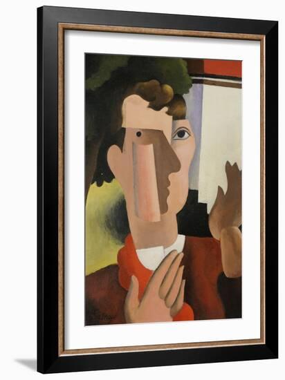 Man with a Red Scarf, 1922-Roger de La Fresnaye-Framed Giclee Print