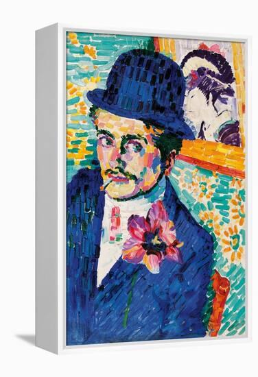 Man with a Tulip-Robert Delaunay-Framed Premier Image Canvas