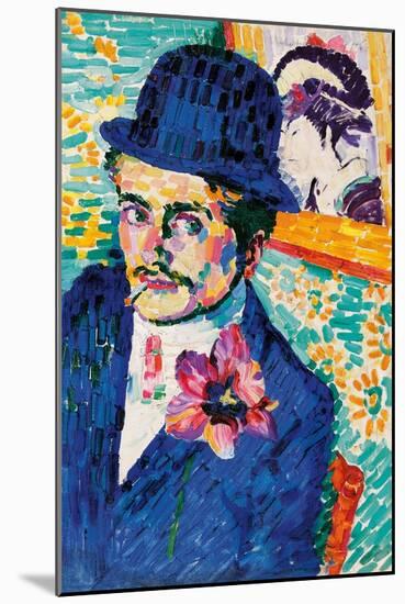 Man with a Tulip-Robert Delaunay-Mounted Giclee Print