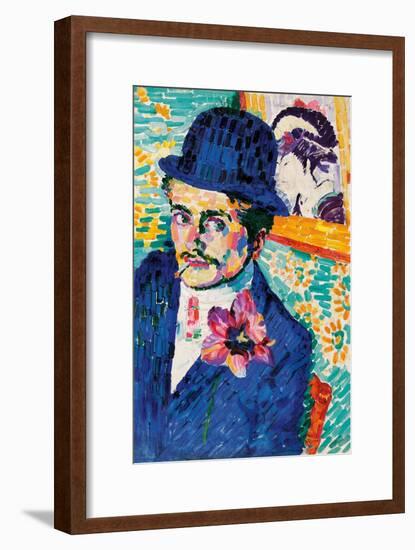 Man with a Tulip-Robert Delaunay-Framed Giclee Print