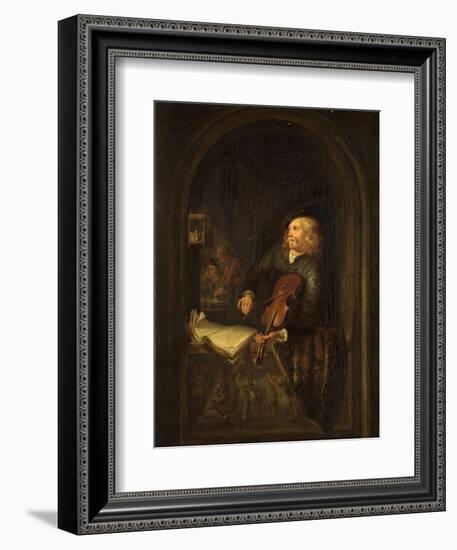 Man with a Violin-Gerrit or Gerard Dou-Framed Giclee Print