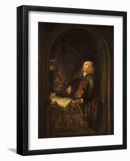 Man with a Violin-Gerrit or Gerard Dou-Framed Giclee Print