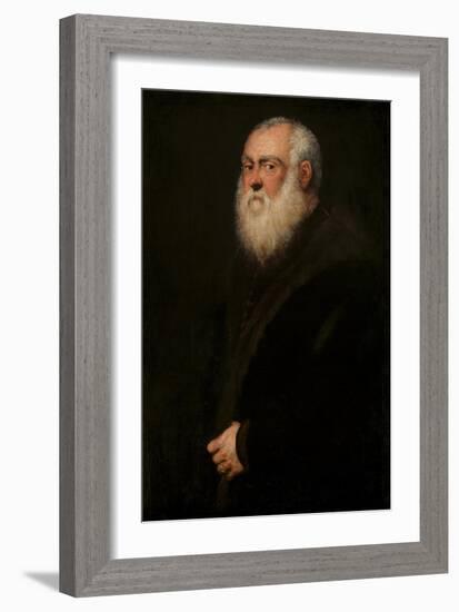 Man with a White Beard, C. 1570-Jacopo Tintoretto-Framed Giclee Print