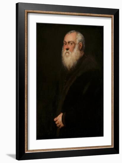 Man with a White Beard, C. 1570-Jacopo Tintoretto-Framed Giclee Print