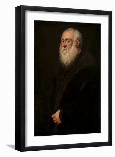 Man with a White Beard, C. 1570-Jacopo Tintoretto-Framed Giclee Print