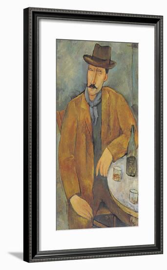 Man with a Wine Glass-Amedeo Modigliani-Framed Giclee Print