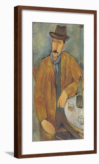 Man with a Wine Glass-Amedeo Modigliani-Framed Giclee Print