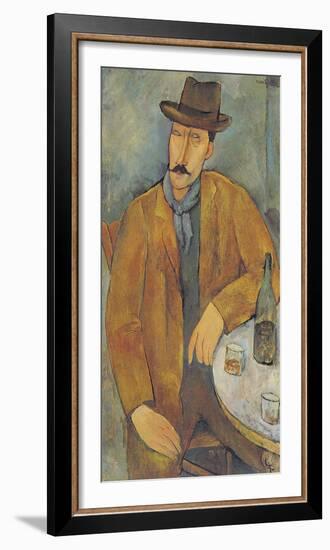 Man with a Wine Glass-Amedeo Modigliani-Framed Giclee Print