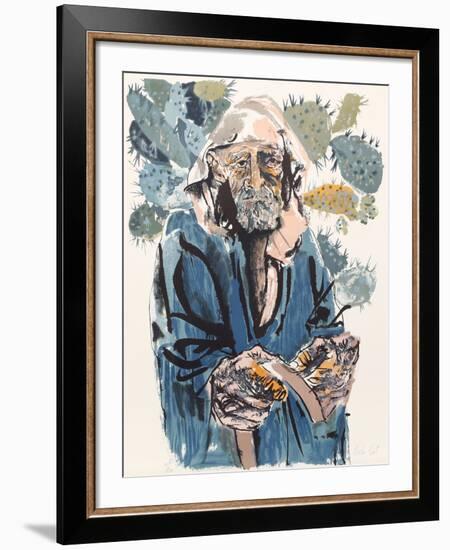 Man with Cacti from People in Israel-Moshe Gat-Framed Limited Edition