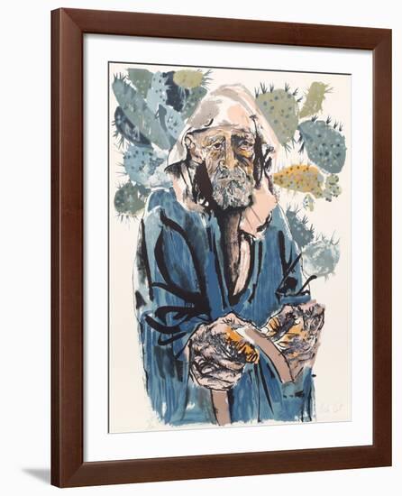 Man with Cacti from People in Israel-Moshe Gat-Framed Limited Edition