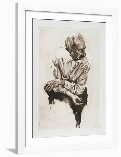 Man with Cigarette-Harry McCormick-Framed Limited Edition