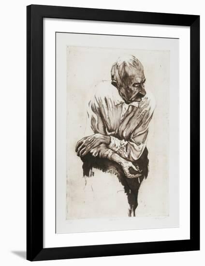 Man with Cigarette-Harry McCormick-Framed Limited Edition