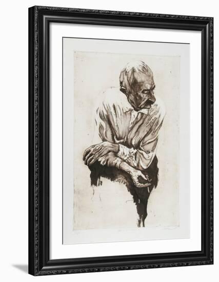 Man with Cigarette-Harry McCormick-Framed Limited Edition