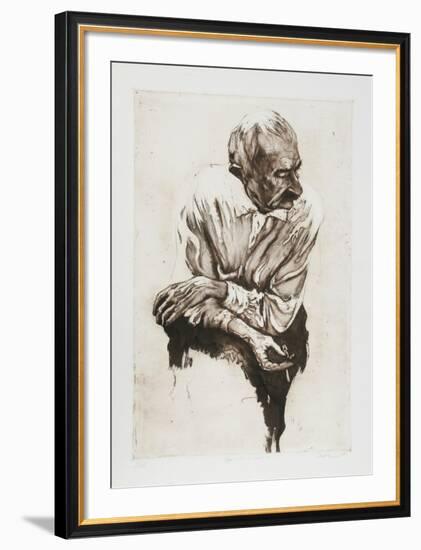 Man with Cigarette-Harry McCormick-Framed Limited Edition