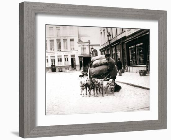 Man with Dogcart, Antwerp, 1898-James Batkin-Framed Photographic Print