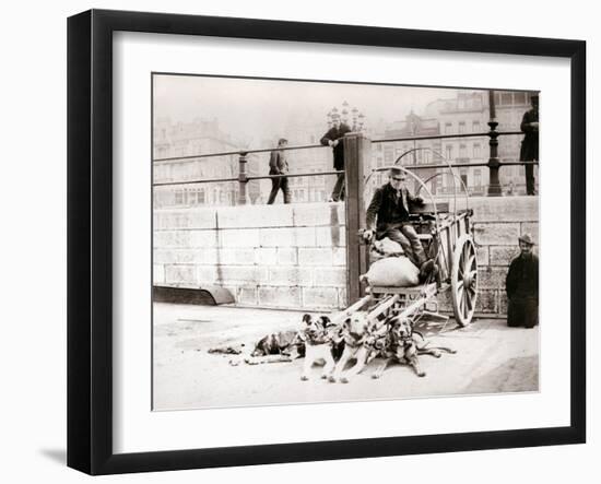 Man with Dogcart, Antwerp, 1898-James Batkin-Framed Photographic Print