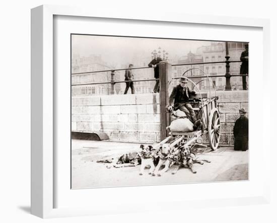 Man with Dogcart, Antwerp, 1898-James Batkin-Framed Photographic Print