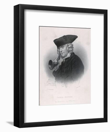 Man with Ear Trumpet-null-Framed Art Print