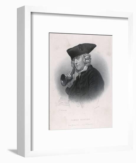 Man with Ear Trumpet-null-Framed Art Print