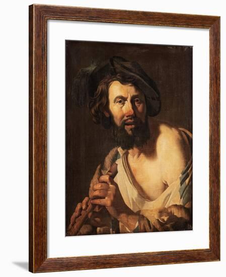 Man with Flute, 1625-Dutch School-Framed Giclee Print