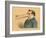 Man with Fly on the End of His Long Nose-English School-Framed Giclee Print