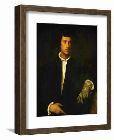 Man with Glove-Titian (Tiziano Vecelli)-Framed Giclee Print