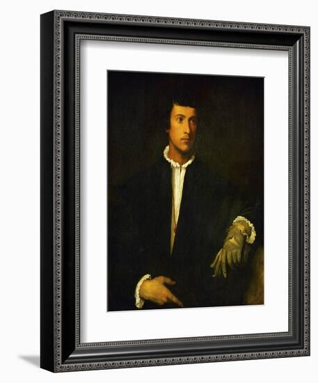 Man with Glove-Titian (Tiziano Vecelli)-Framed Giclee Print