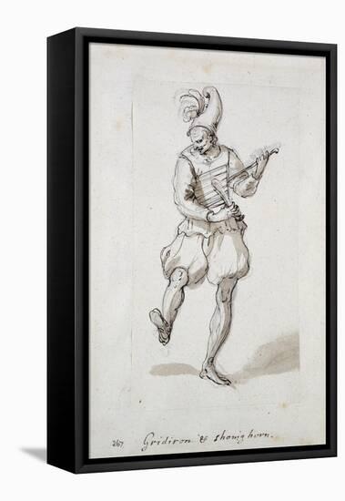 Man with Gridiron and Shoe Horn-Inigo Jones-Framed Premier Image Canvas