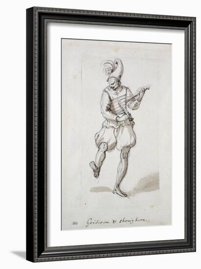 Man with Gridiron and Shoe Horn-Inigo Jones-Framed Giclee Print