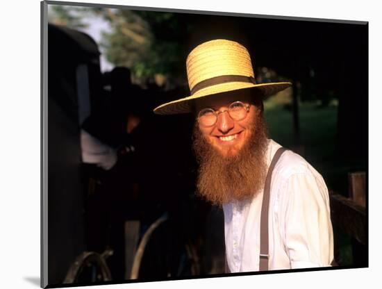Man with Hat in Intercourse, Amish Country, Pennsylvania, USA-Bill Bachmann-Mounted Photographic Print