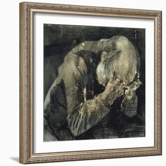 Man with His Head in His Hands-Vincent van Gogh-Framed Giclee Print