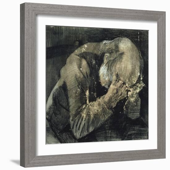 Man with His Head in His Hands-Vincent van Gogh-Framed Giclee Print