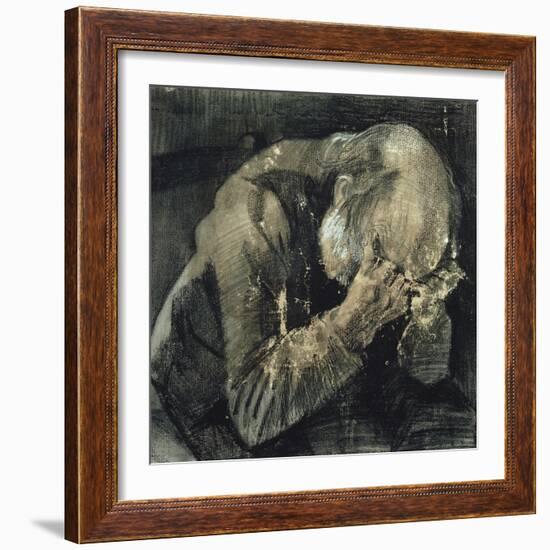 Man with His Head in His Hands-Vincent van Gogh-Framed Giclee Print