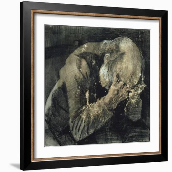 Man with His Head in His Hands-Vincent van Gogh-Framed Giclee Print