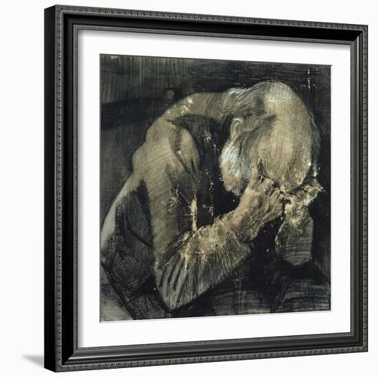 Man with His Head in His Hands-Vincent van Gogh-Framed Giclee Print