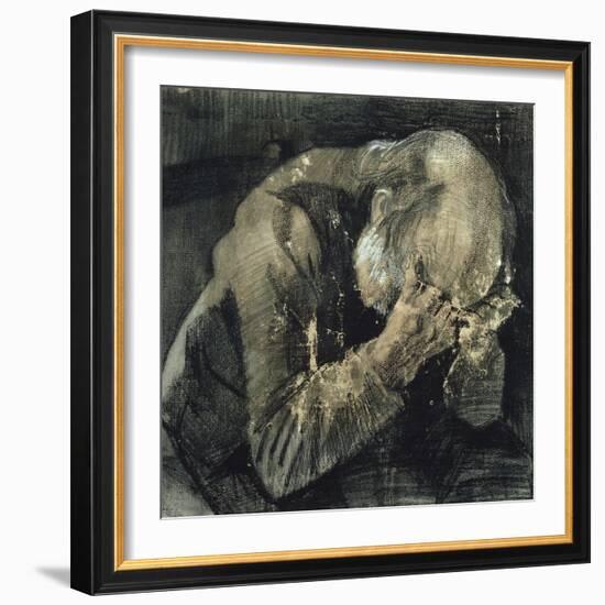 Man with His Head in His Hands-Vincent van Gogh-Framed Giclee Print