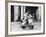 Man with His Son on Scooter-John Dominis-Framed Photographic Print