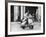 Man with His Son on Scooter-John Dominis-Framed Photographic Print