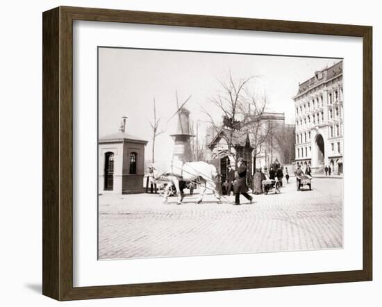 Man with Horse, Rotterdam, 1898-James Batkin-Framed Photographic Print