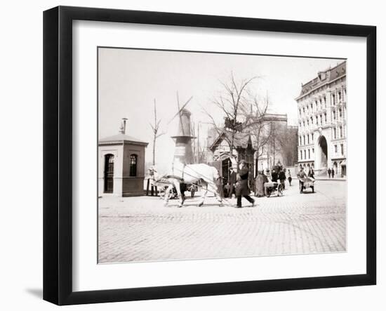 Man with Horse, Rotterdam, 1898-James Batkin-Framed Photographic Print